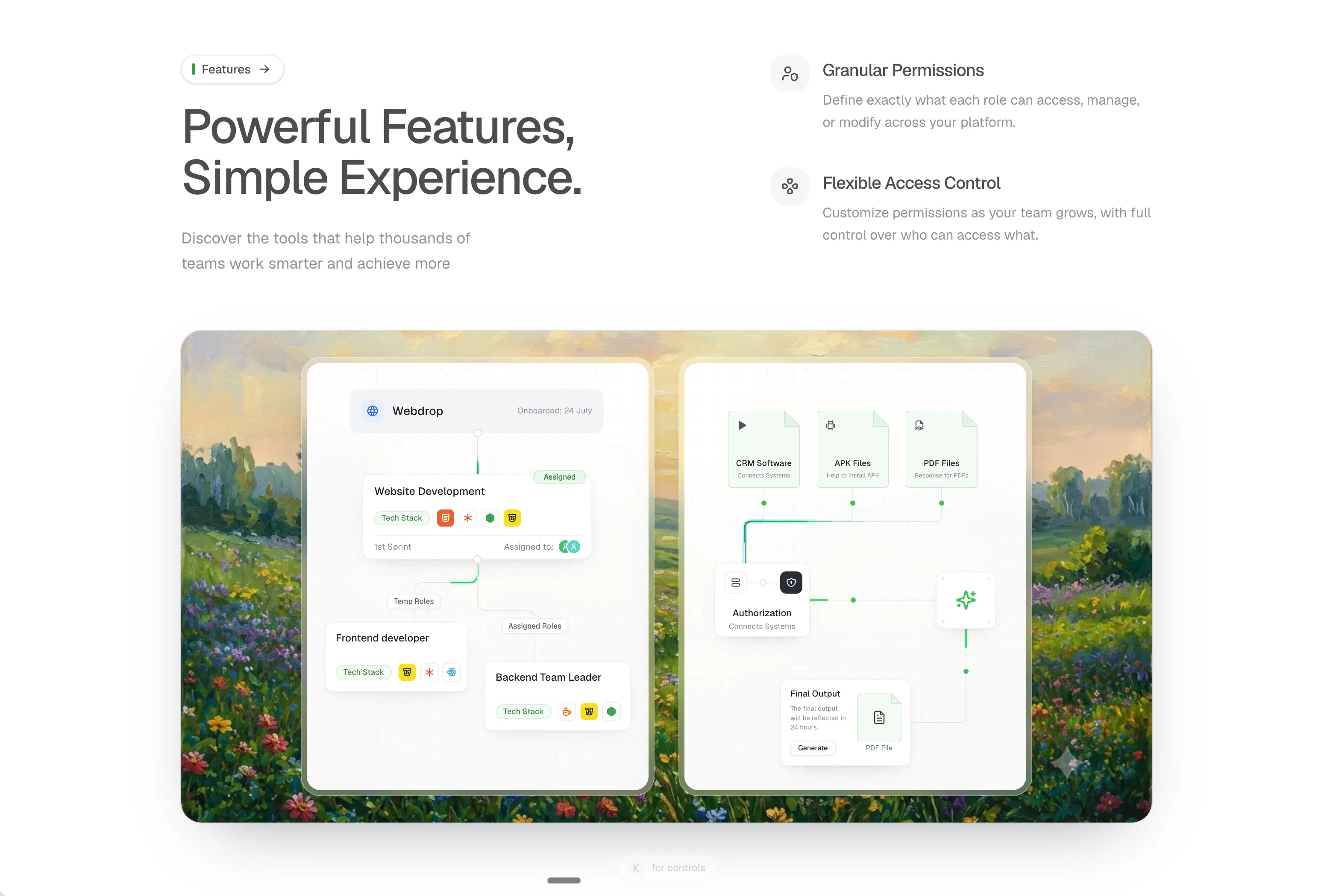 Webdrop - Team Workspace recreation screenshot